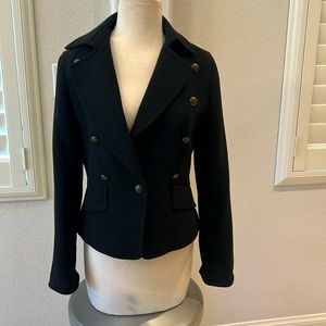 Talbot 100% wool short black tailored blazer